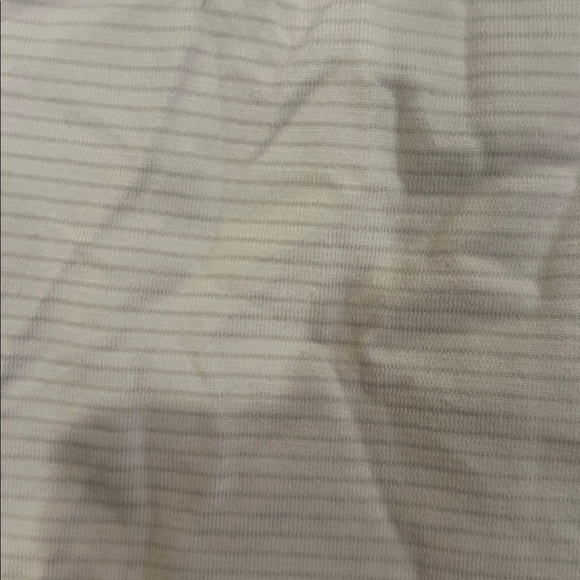 White Long Sleeve Shirt gray and white striped lulu lemon - Picture 2 of 4
